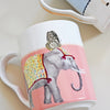 Giraffe + Elephant Mug Set