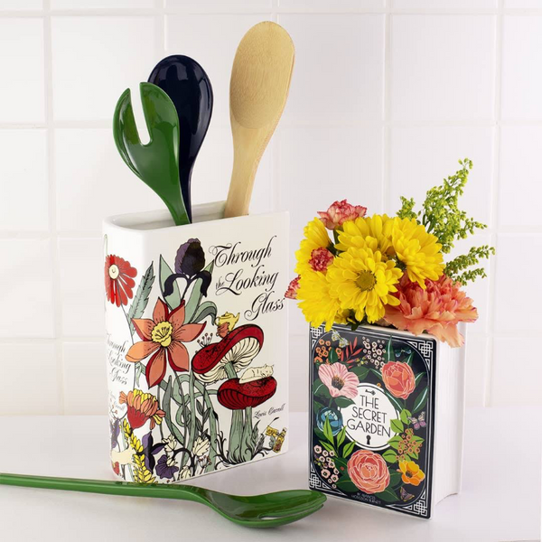 À travers le vase de livre en céramique de miroir
