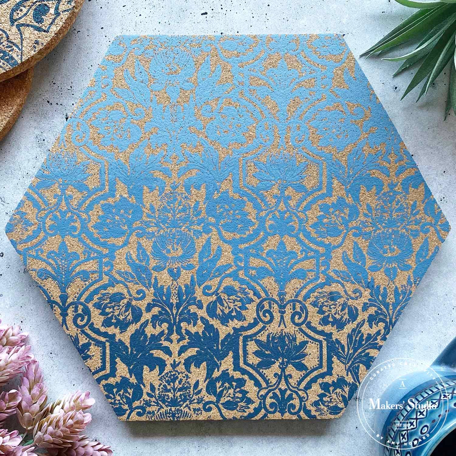 Floral Damask 12x12 Mesh Stencil