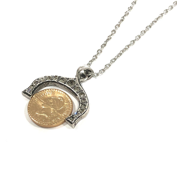 Gold Dupré Spinner Frame Necklace