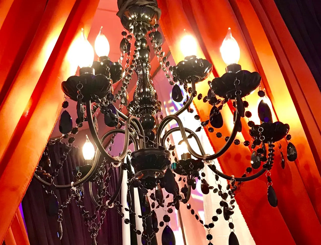 {COMMANDE SPÉCIALE} Lustre enfichable | 9 lumières | Noir