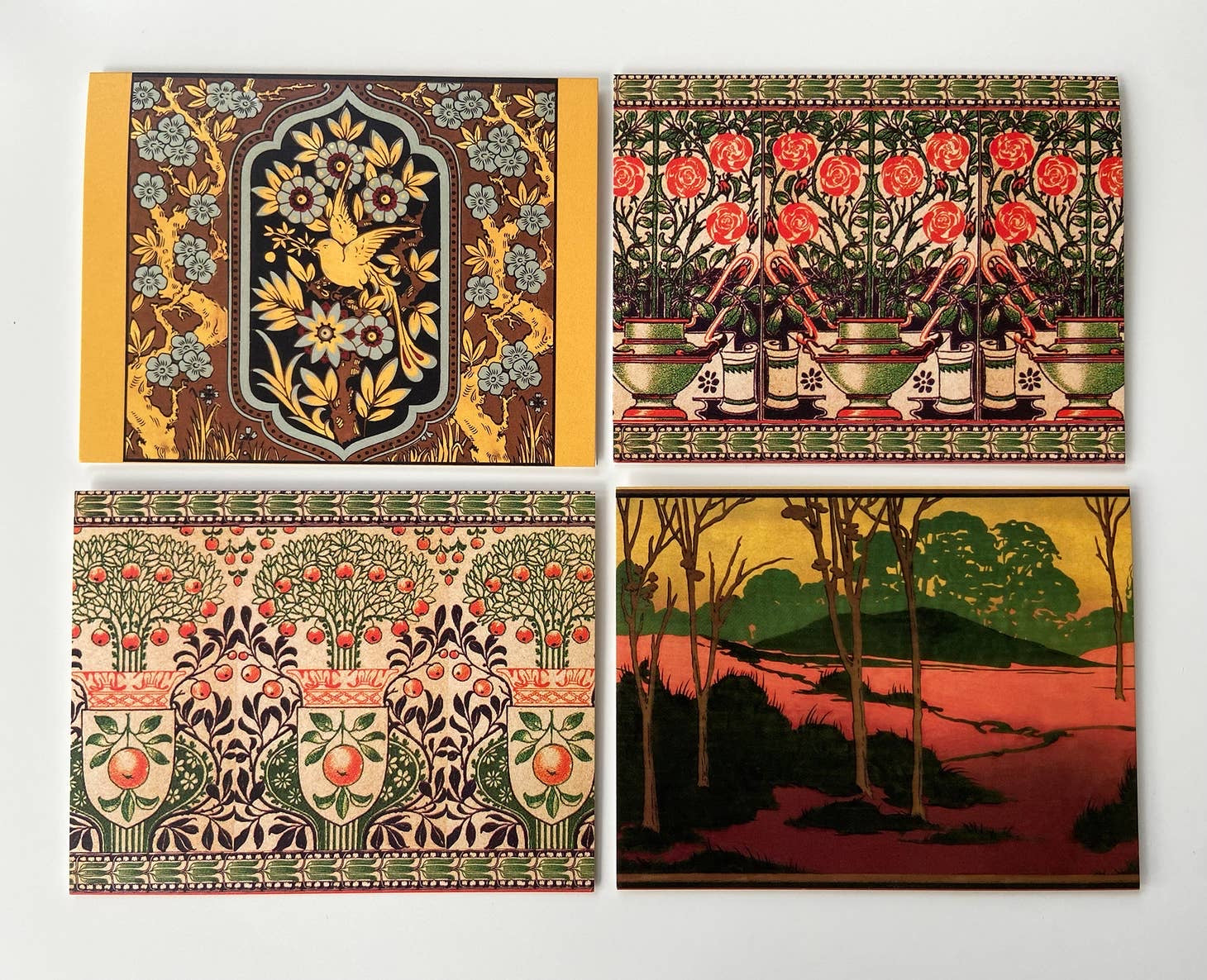 Cartes de conception de papier peint Art Nouveau | Lot de 8