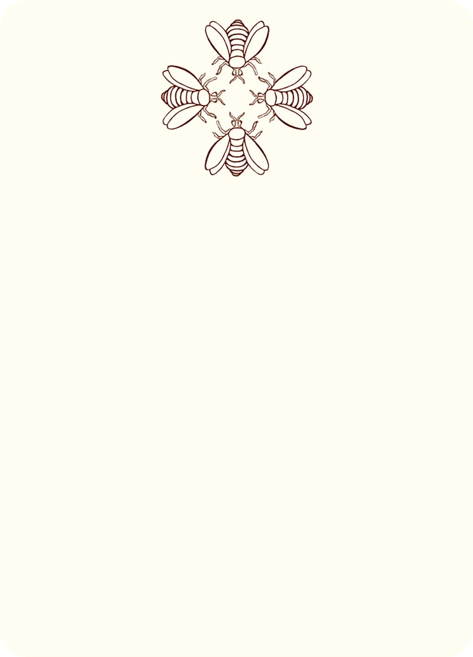 /OOS/ Cartes de notes du Quatuor d’abeilles {A6} | Paquet de 10