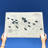 Letterpress Travel Map {multiple styles}