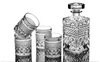 Coffret cadeau carafe à whisky avec verres et pierres rafraîchissantes