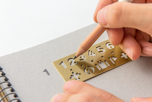 Traveler’s Company Brass Number Template Bookmark