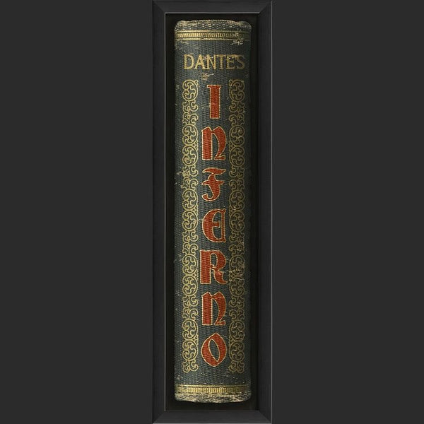 Dante’s Inferno Framed 25” Book Spine Art