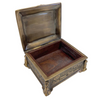 Boîte à bijoux équestre en laiton antique