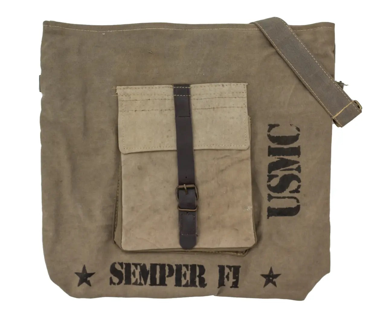 Unisex Crossbody | Upcycled Canvas | USMC Semper Fi