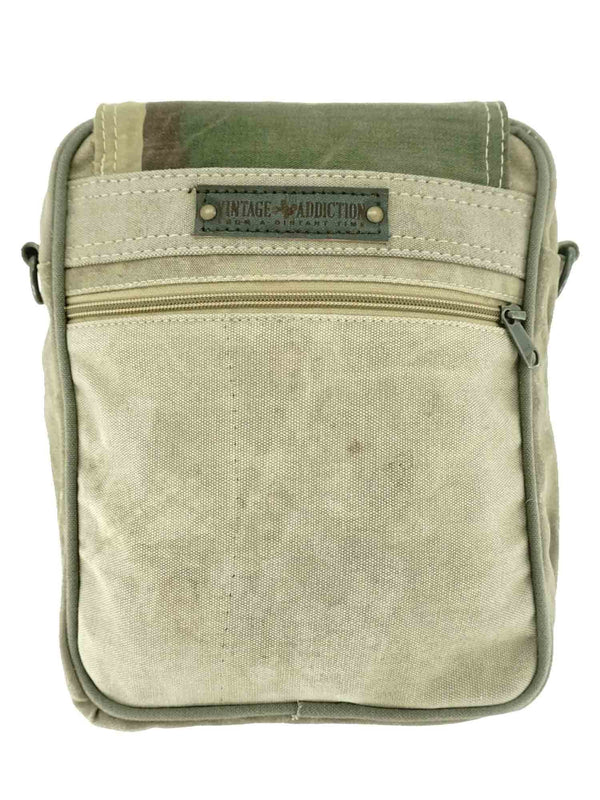 Recycled Military Tent Crossbody with Camoflauge