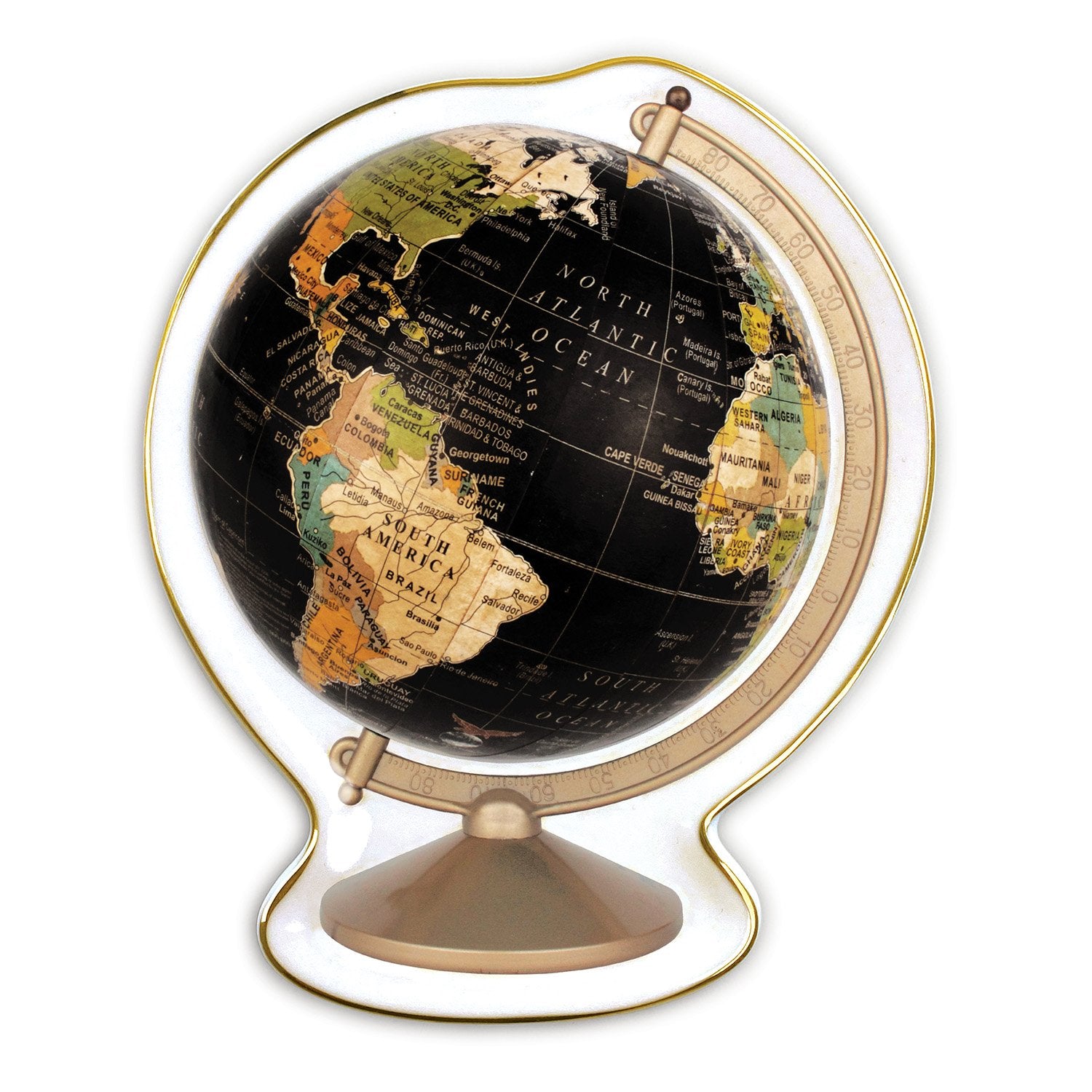 Shaped Globe Porcelain Trinket Tray