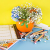 Ceramic Orange Planter/Pen Cup