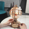 Lampe Globe Lumineuse Puzzle Mécanique En Bois