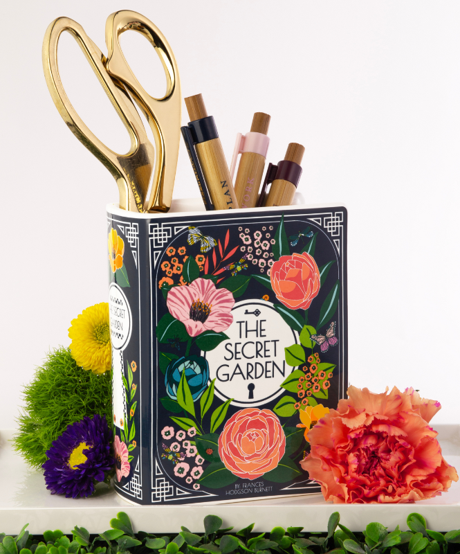 The Secret Garden Ceramic Book Vase