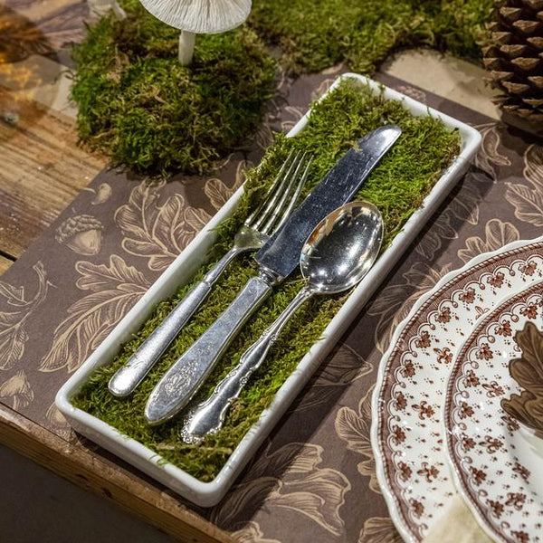 Bone Porcelain Flatware Tray