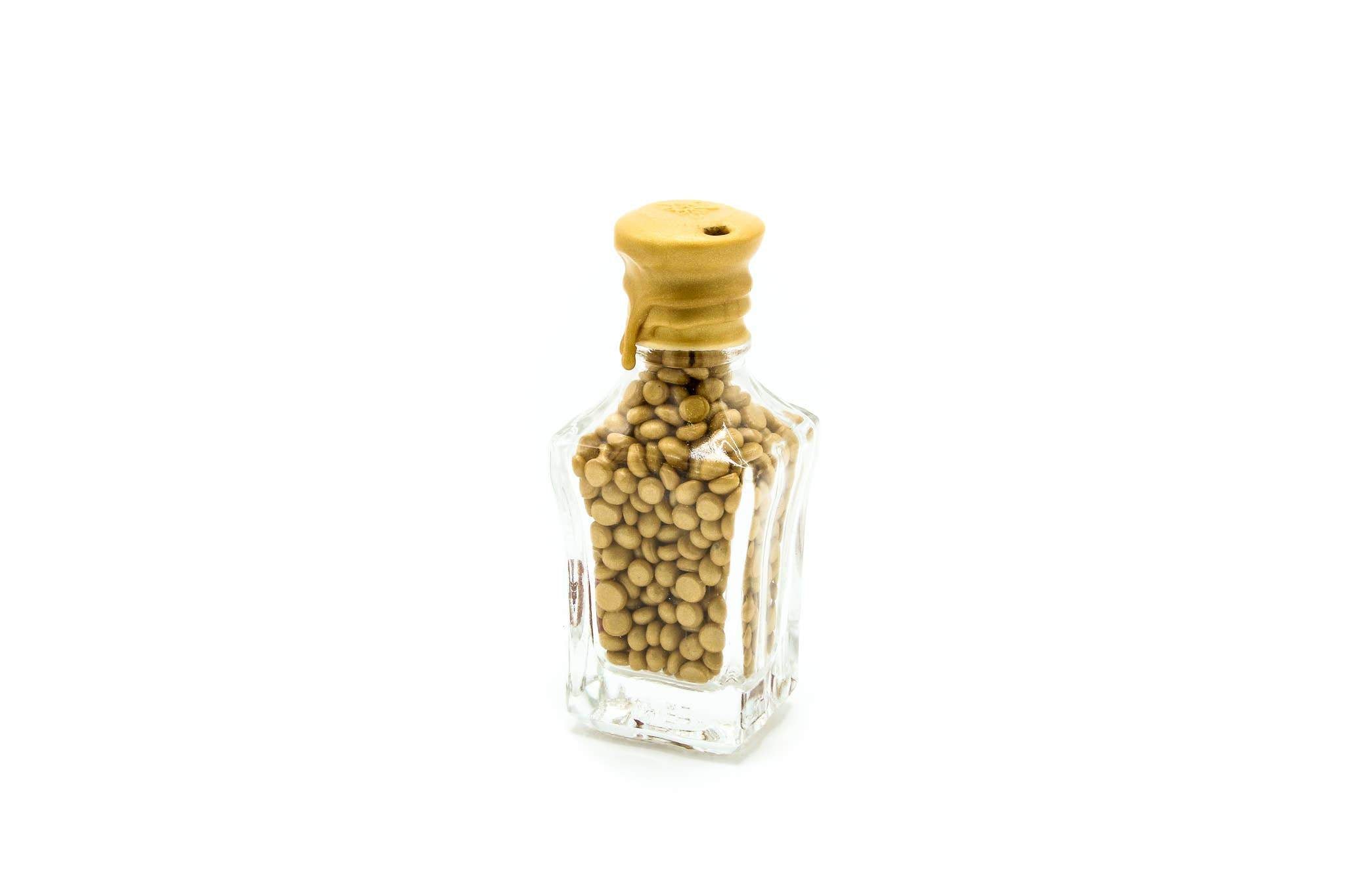 Perles de cire dans une bouteille {plusieurs couleurs}