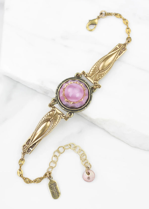 Empyrean Bracelet | Vintage West German Pink Moonglow Glass