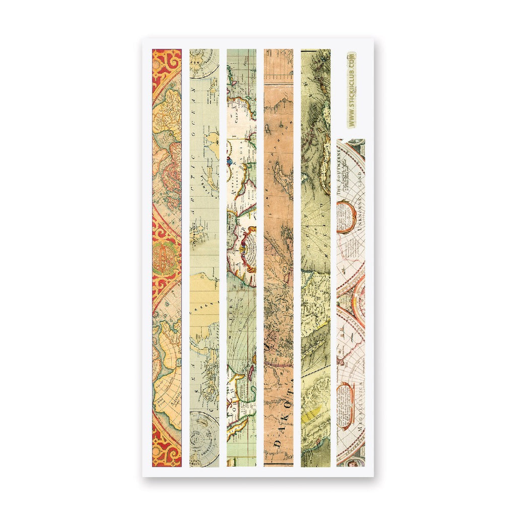 Feuille d’autocollants Stickii de la carte du monde