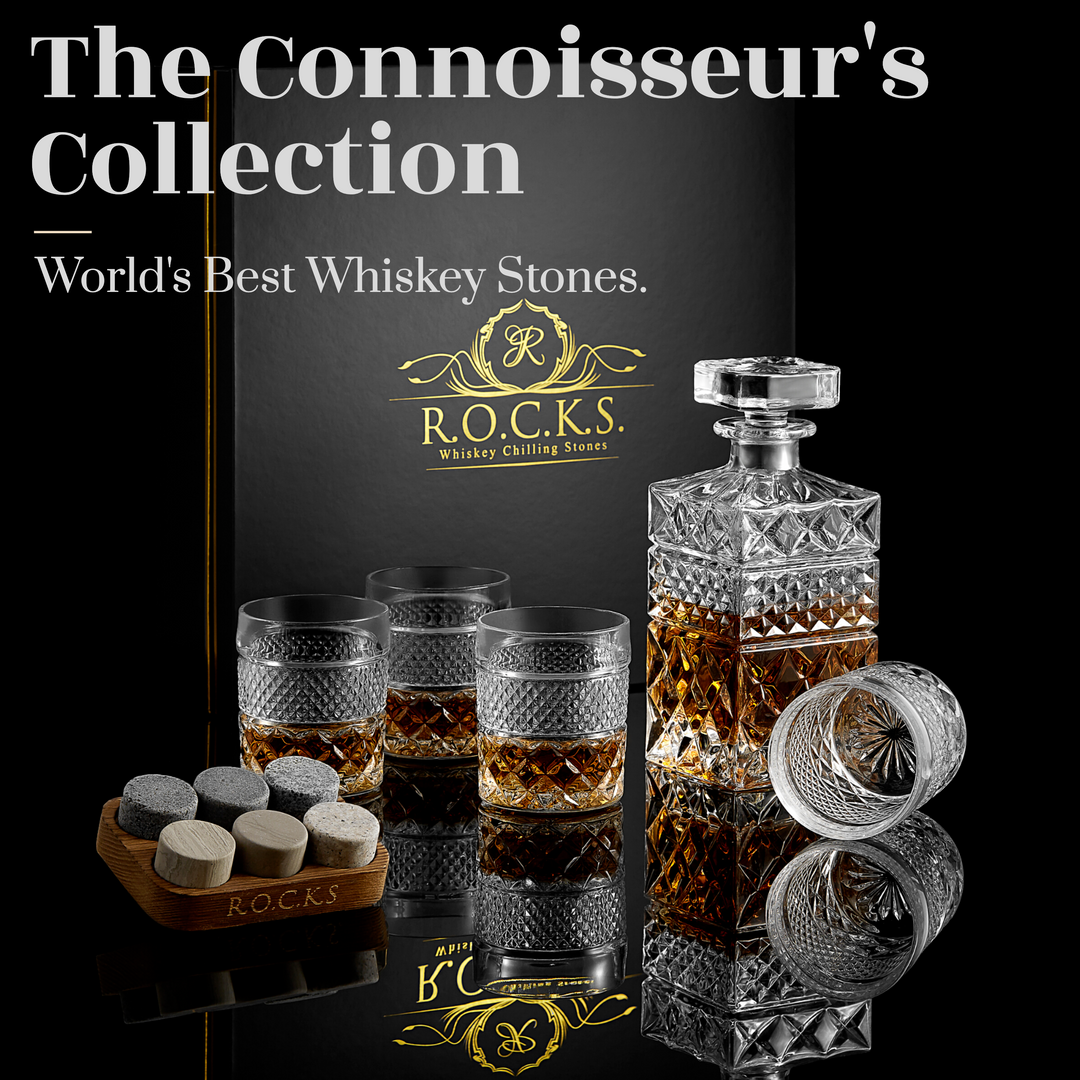 Coffret cadeau carafe à whisky avec verres et pierres rafraîchissantes