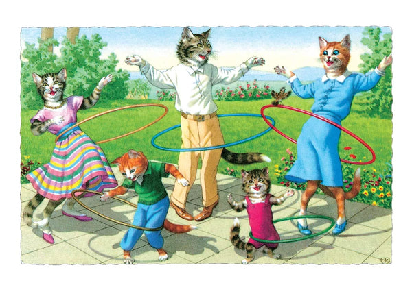 Delightfully Dressed Cats Greeting Card Box