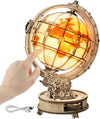 Lampe Globe Lumineuse Puzzle Mécanique En Bois