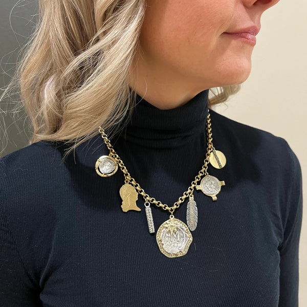 Gold Allure Charm Necklace