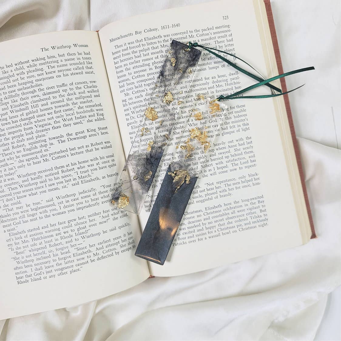 Resin Gold Leaf Bookmarks {Multiple Colorways}