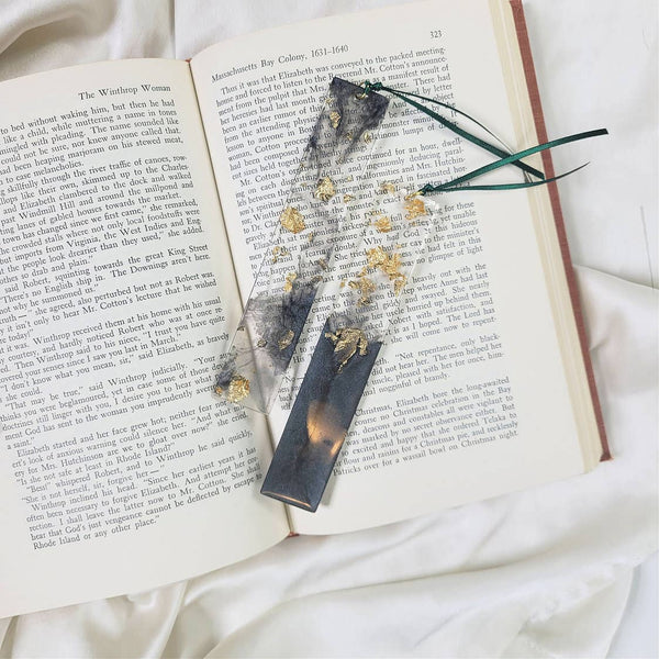 Resin Gold Leaf Bookmarks {Multiple Colorways}