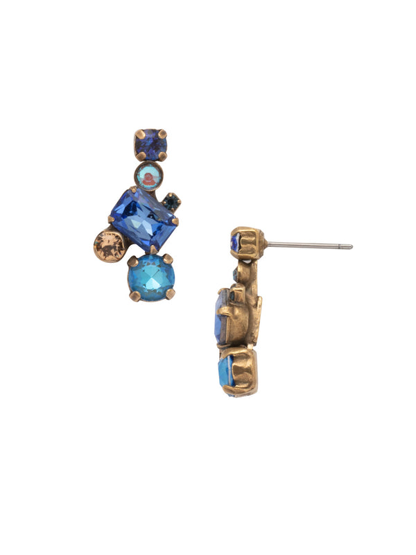 Classic Geo Drop Dangle Earrings | Venice Blue