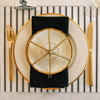 Pack de sets de table à rayures en ruban noir