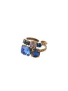 Bague empilée Miriam | Bleu Venise