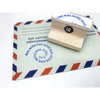 Mail More Mail Spiral Wooden Handle Rubber Stamp