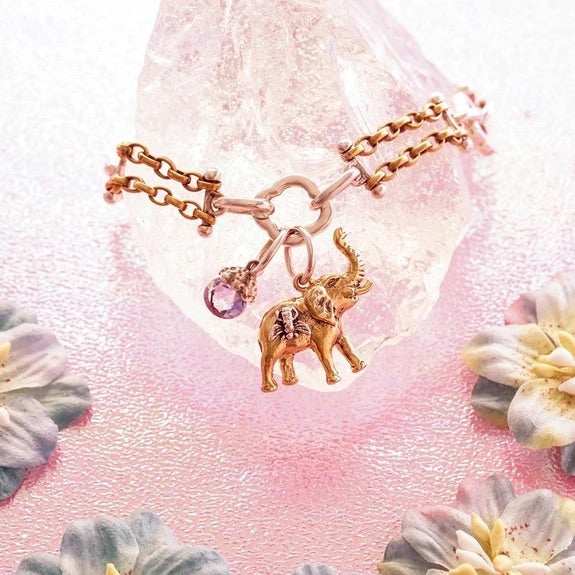 Bee Saved | Elephant Charm {Brass}