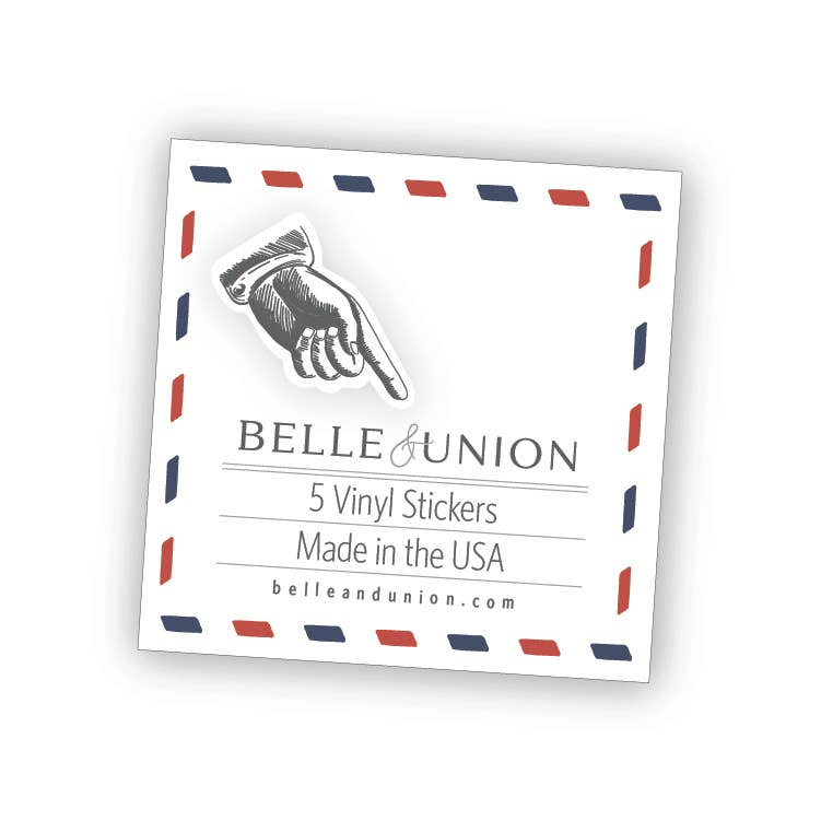 Vintage Pointing Finger Vinyl Sticker Pack