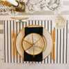 Pack de sets de table à rayures en ruban noir