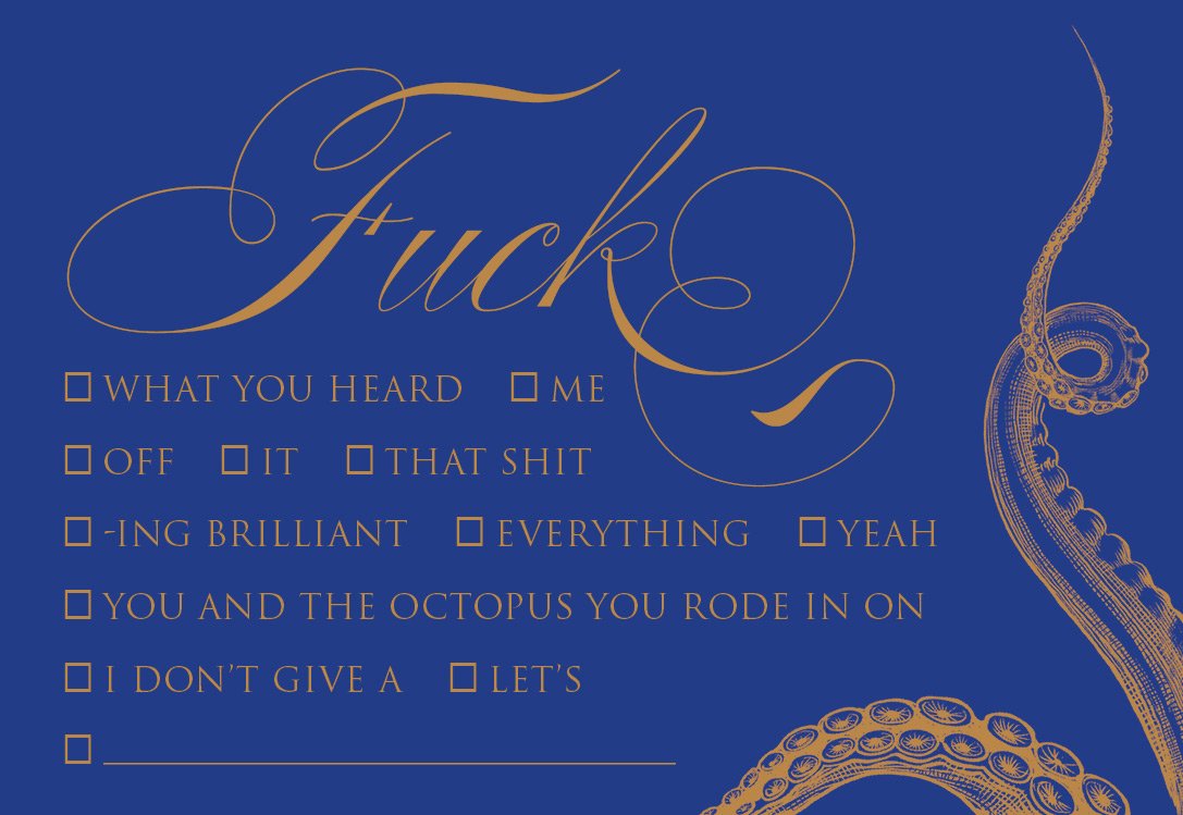 Trio of F*ck Calling Cards