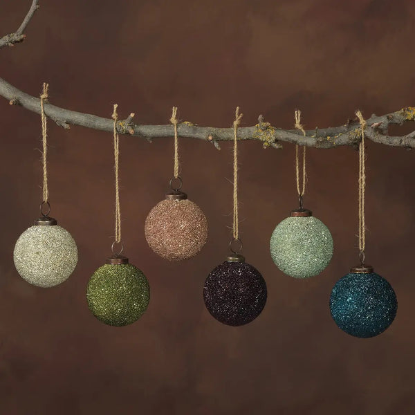 Crystalized Glass Ornament | Assorted Colors {multiple sizes}