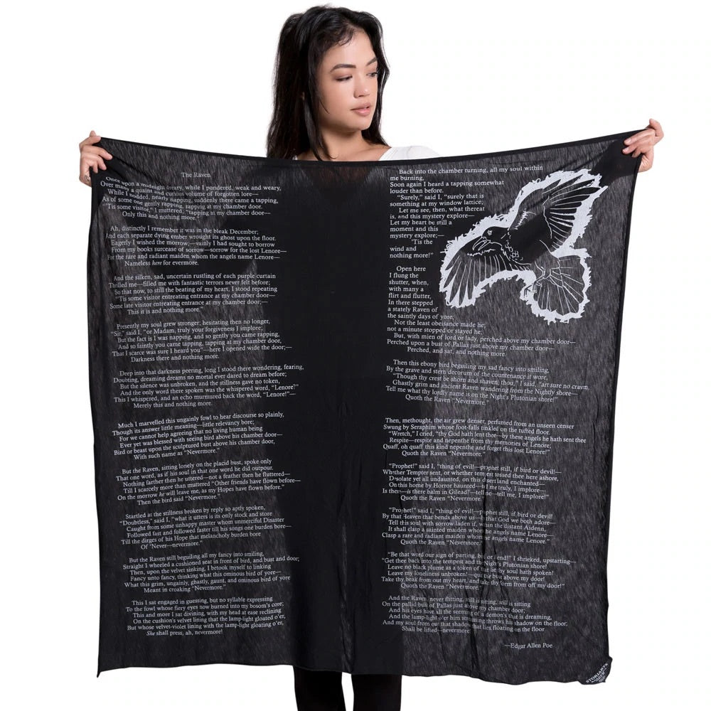 Lightweight Literary Scarf | The Raven