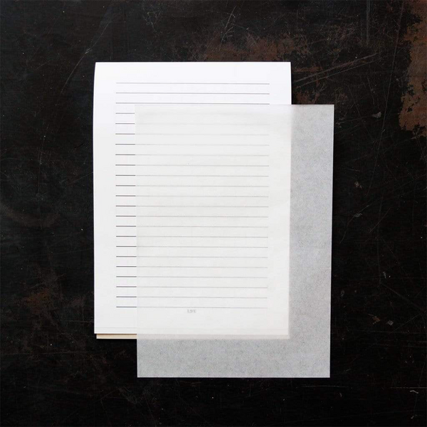 Bloc-notes et enveloppes par avion