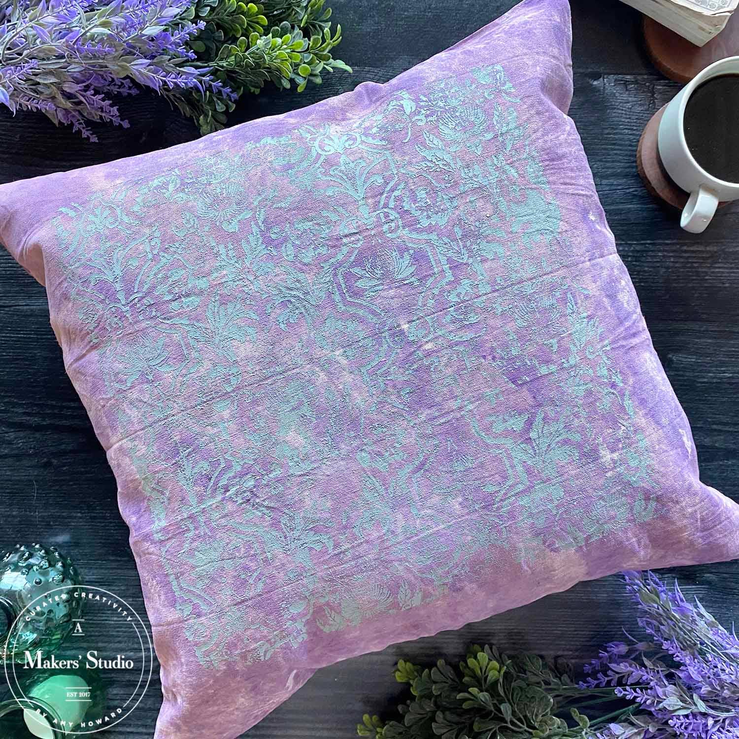 Floral Damask 12x12 Mesh Stencil