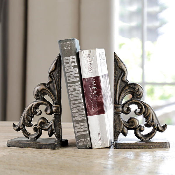 Ornate Fleur de Lis Bookends {Pair}