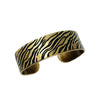Bracelet manchette gravé en laiton à imprimé zèbre