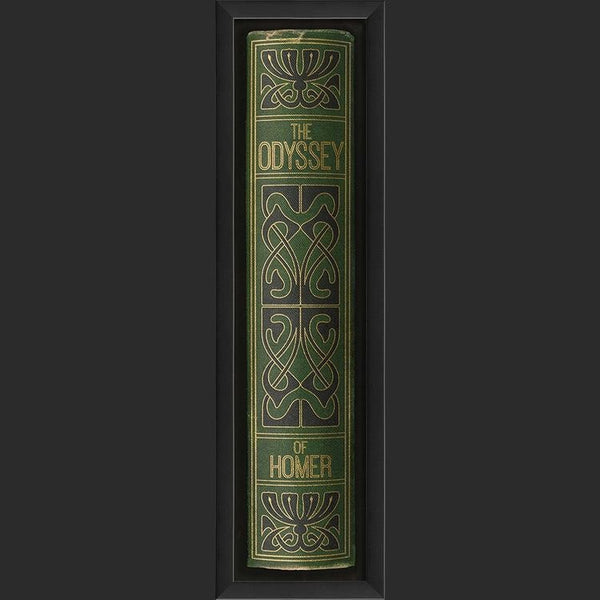 Art encadré du dos du livre de 25 pouces | L'Odyssée d'Homère