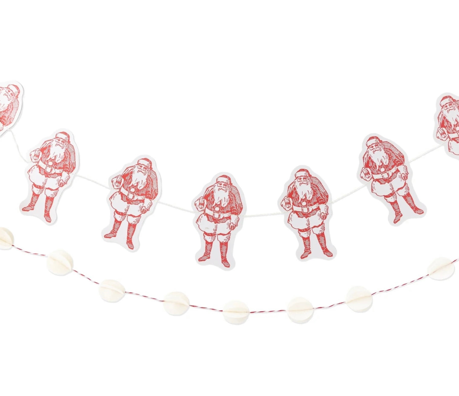 Ensemble de bannières circulaires en feutre du Père Noël