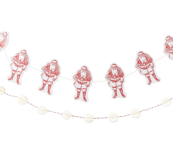 Ensemble de bannières circulaires en feutre du Père Noël