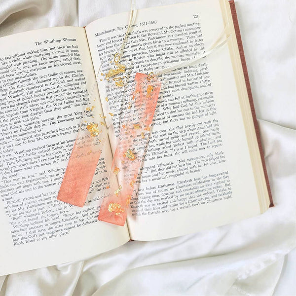 Resin Gold Leaf Bookmarks {Multiple Colorways}