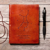 Journaux en cuir faits à la main {5x7} | Collection Zodiaque