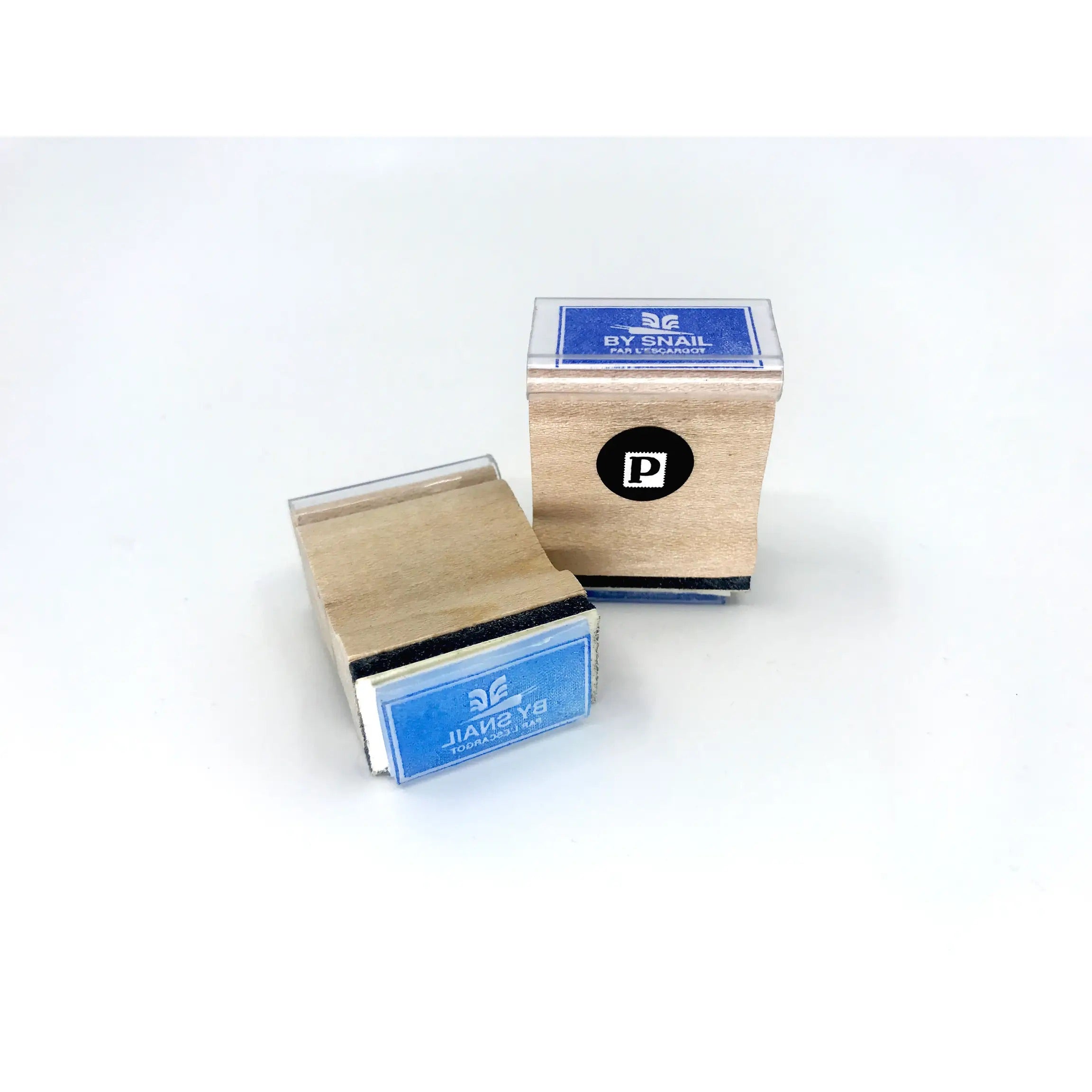 By Snail Wooden Handle Rubber Stamp {multiple sizes}