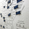 Letterpress Travel Map {multiple styles}