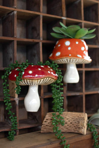 Ceramic Toadstool Planters {multiple styles}